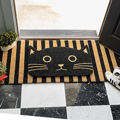 Black Cat Door Mat Image 3