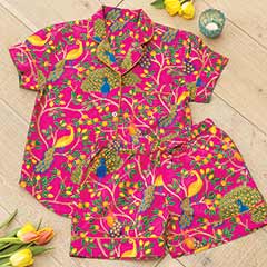Peacock Parade Short Pajamas Image 1
