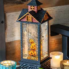 Halloween Lantern Snow Globe Image 2