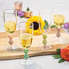 Artisan Swirl Champagne Flutes Image 1