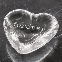 Simon Pearce "Forever" Glass Heart Image 1