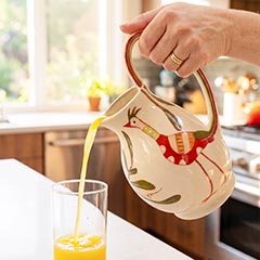 Hand Painted Yardbird Pitcher Image 2
