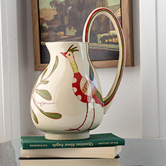 Hand Painted Yardbird Pitcher Image 3