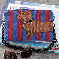 Beaded Dachshund Handbag Image 1