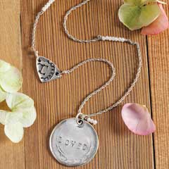 "Loved" Coin Necklace Image 1