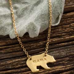 Mama Bear Gold Necklace Image 1
