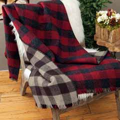 Buffalo Plaid Wool Throw Image 1