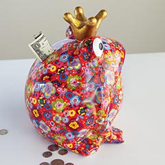 Royal Fleur Froggy Bank Image 2