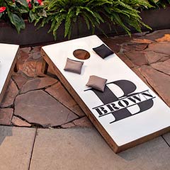 Monogrammed Cornhole Set Image 2