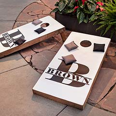 Monogrammed Cornhole Set Image 4