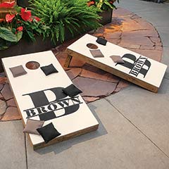 Monogrammed Cornhole Set Image 1
