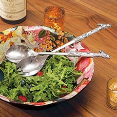 Les Fleurs Salad Bowl & Servers Image 1
