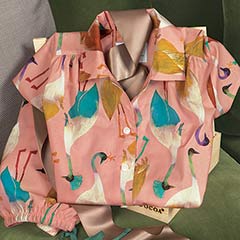 Sunrise Birds Capri Pajamas Image 1