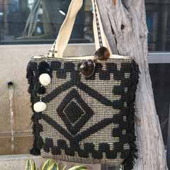 Boho Chic Woven Summer Tote Image 1