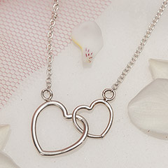 Linked Hearts Necklace Image 1