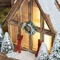 Lit Ski Chalet Image 2