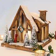 Lit Ski Chalet Image 3
