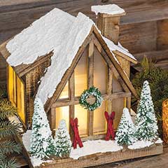 Lit Ski Chalet Image 1