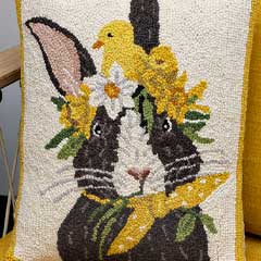 Bunny & Chick Portrait Pillow Image 2