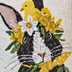 Bunny & Chick Portrait Pillow Image 3