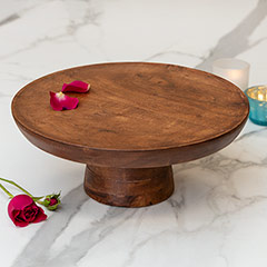 Organic Wood Cake Stand Image 2