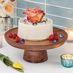 Organic Wood Cake Stand Image 1