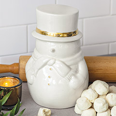 Snowman Cookie Jar & Cookies Image 1