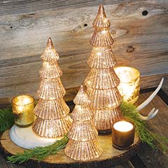 Rose Gold Lit Trees Image 1