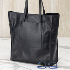 Obsidian Leather Tote Image 2