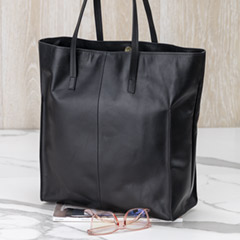 Obsidian Leather Tote Image 3
