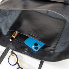 Obsidian Leather Tote Image 5