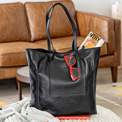 Obsidian Leather Tote Image 1