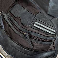 Charcoal Leather Tote Image 4