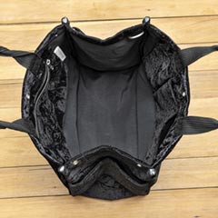 Noir Crushed Velvet Tote Image 2