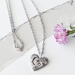 Moon & Stars Sterling Silver Necklace Image 1