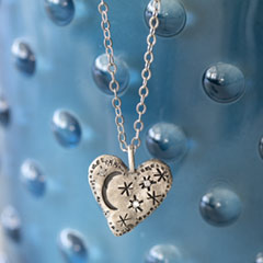 Moon & Stars Sterling Silver Necklace Image 2