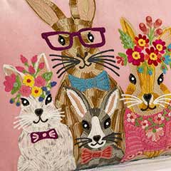 Garden Party Rabbit Pillow Image 2