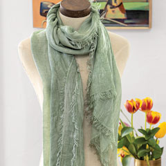 Sage Boho Scarf Image 1