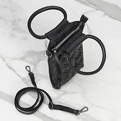 Stitched Leather Crossbody Bag Image 3