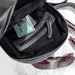 Distressed Leather Crossbody Bag Image 5