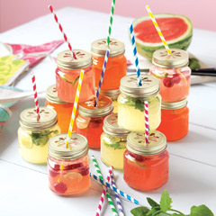 Stripey Straw Mason Tumblers Image 1