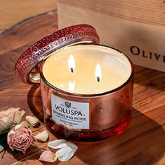 Champagne Rose Candle Image 1