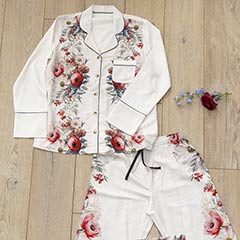 Olive & Cocoa Bouquet Pajamas Image 2