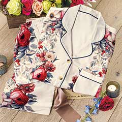 Olive & Cocoa Bouquet Pajamas Image 1