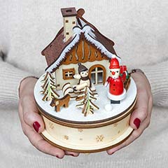 Santa's Cottage Music Box Image 3