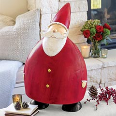 Jolly Recycled Metal Santa Image 1