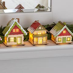 Lit Chalet Ornaments Image 4