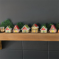 Lit Chalet Ornaments Image 1