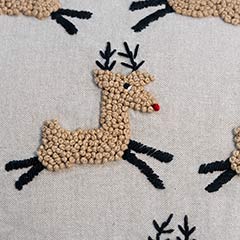 Prancing Reindeer Pillow Image 2