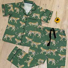 Jungle Green Leopard Pajamas Image 2